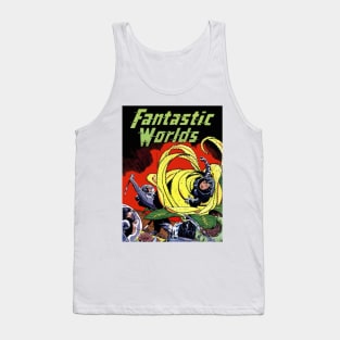 Fantastic Worlds: Retro Comic Book Cover Art Tank Top